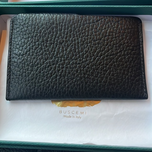 New $250 Buscemi Buscemi Mens Accessories Black Leather Wallet - Picture 6 of 13
